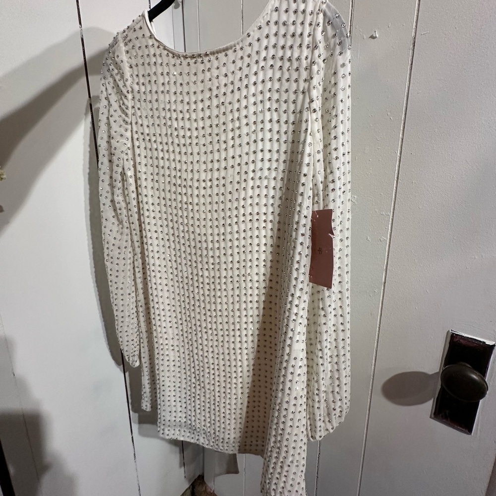 ANTHROPOLOGIE BHLDN WEDDING DRESS Elegant White Embellished Women's dress - Picture 6 of 9